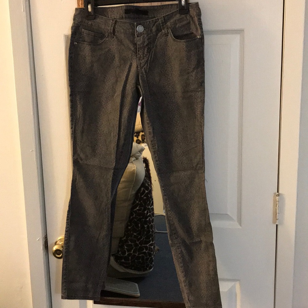 Snake skin print jeans